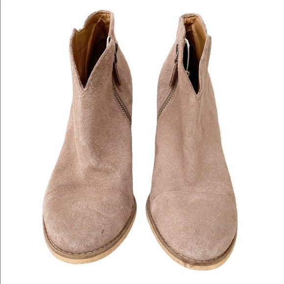 Susina Taupe Blush Suede Ankle Booties Size 8.5M - Picture 6 of 10